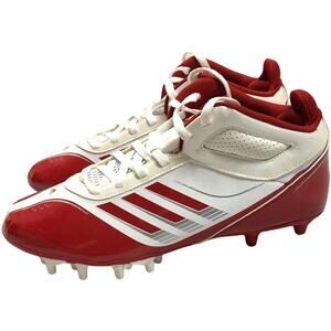 Adidas‎ Supercharge Mid Football Cleats Red White Men's 11.5 Sports Athlete Shoe